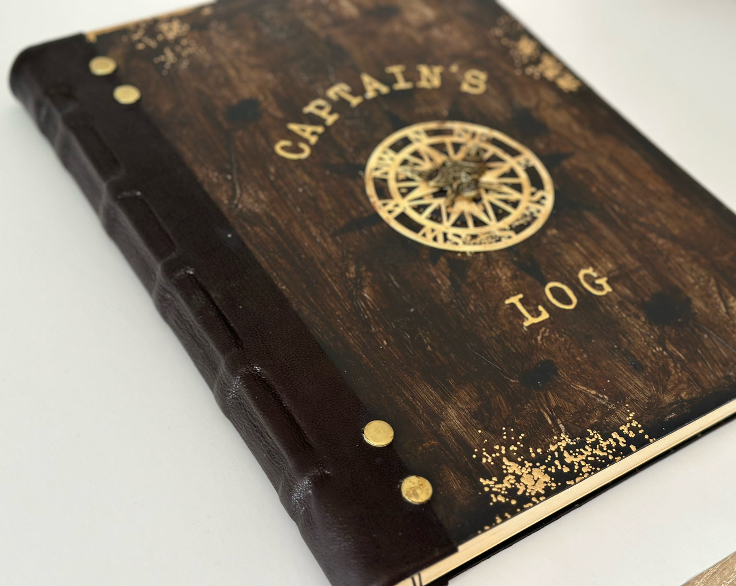 XL Pirate nautical travel journal, Captain's log, travel diary book, travelogue, travel scrapbook, gift for sea lover, Pirate Guestbook Gift