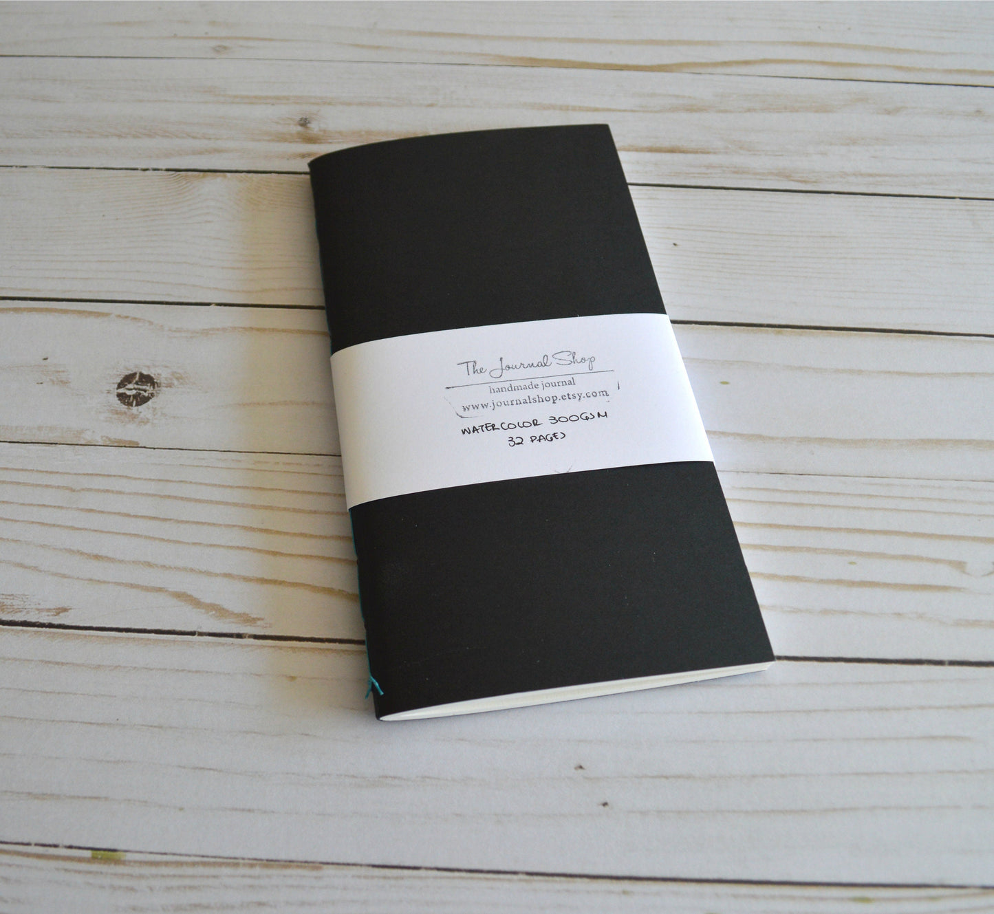 Black Watercolor Travelers Journal Sketchbook Notebook, TN insert with choice of supreme watercolor paper 300sm or 190 gsm, Artist Notebook