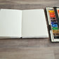 Thick Watercolor Travel Journal Sketchbook with 140 lbs(300 gsm) Fabriano Artistico Cotton Paper & Pl Leather