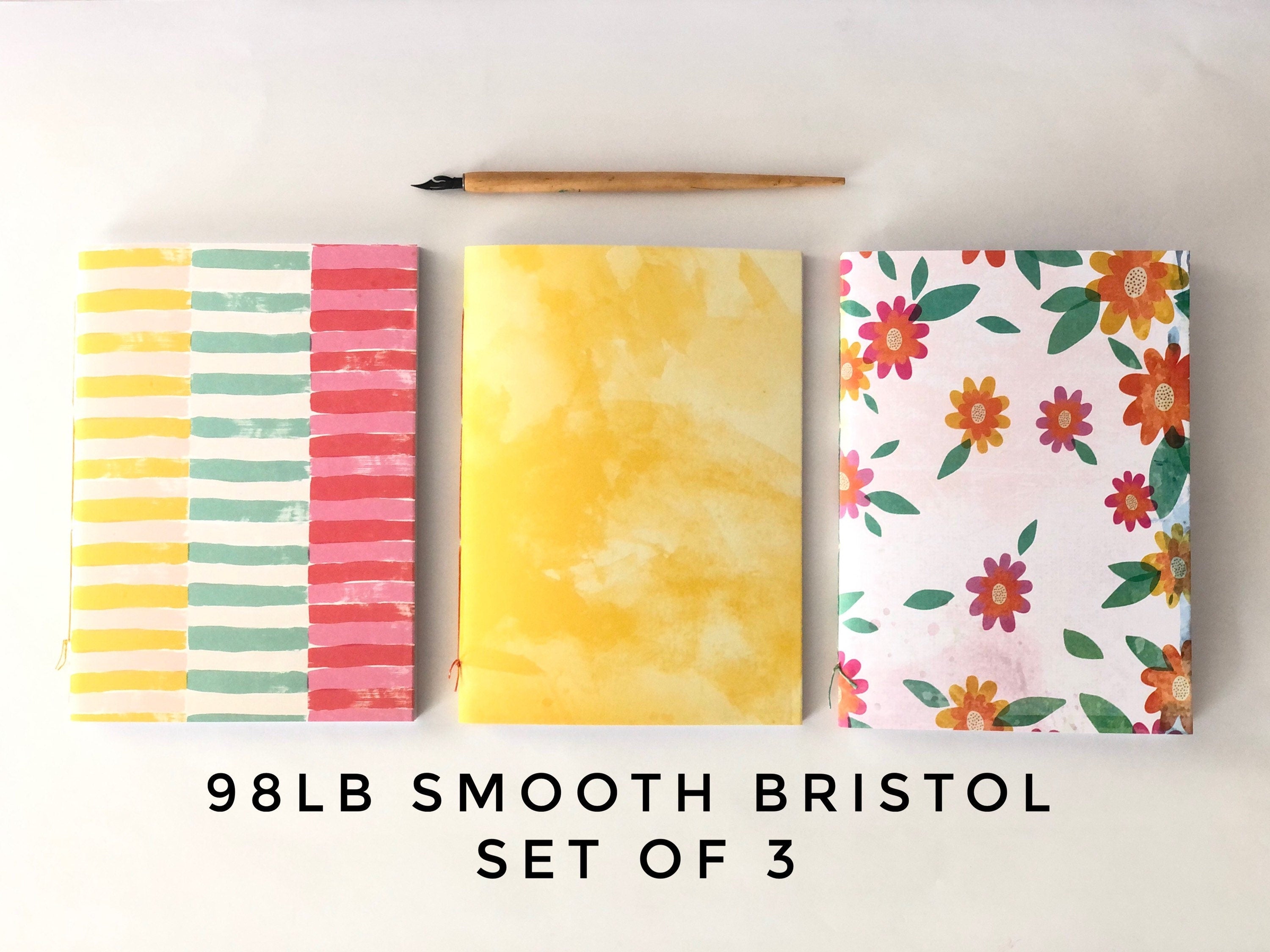 Set of A5 Notebooks with Smooth Extra White Pen friendly Paper, Travel –