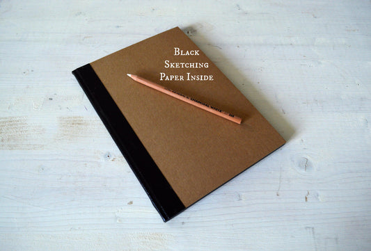 Handmade Hardcover Sketchbook / Journal - Black, 40 Pages