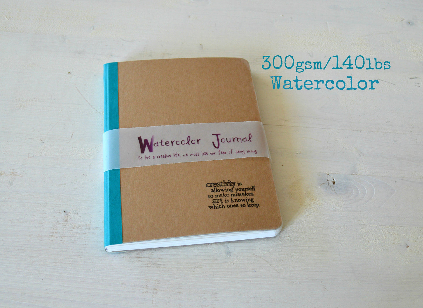 Watercolor paper Sketchbook, Art Journal Notebook, Artist Pocket Journal, Creativity travel journal