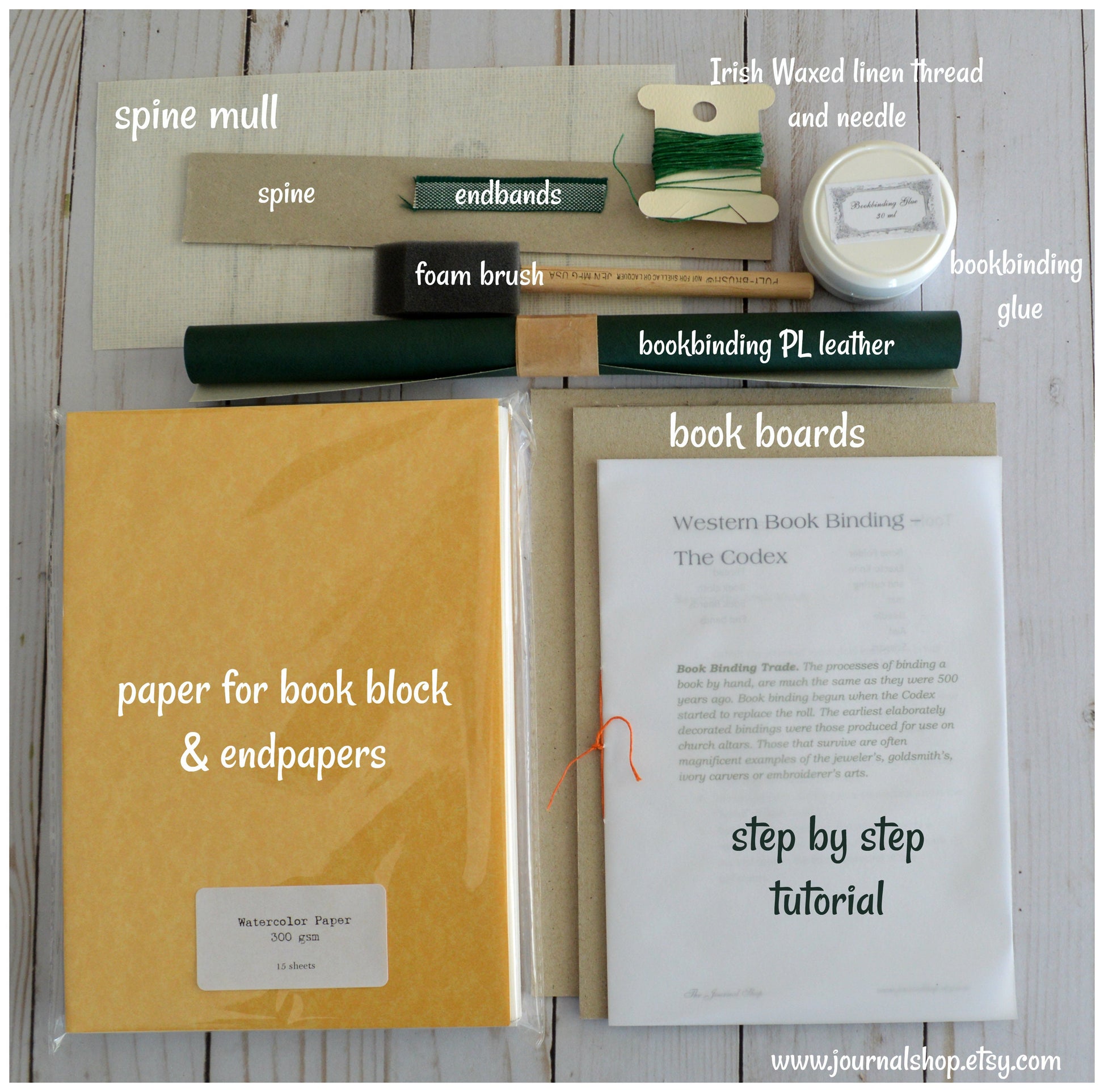 Bookbinding Kit Bookbinding Supplies Hand Book Binding Tool, 21 Pieces
