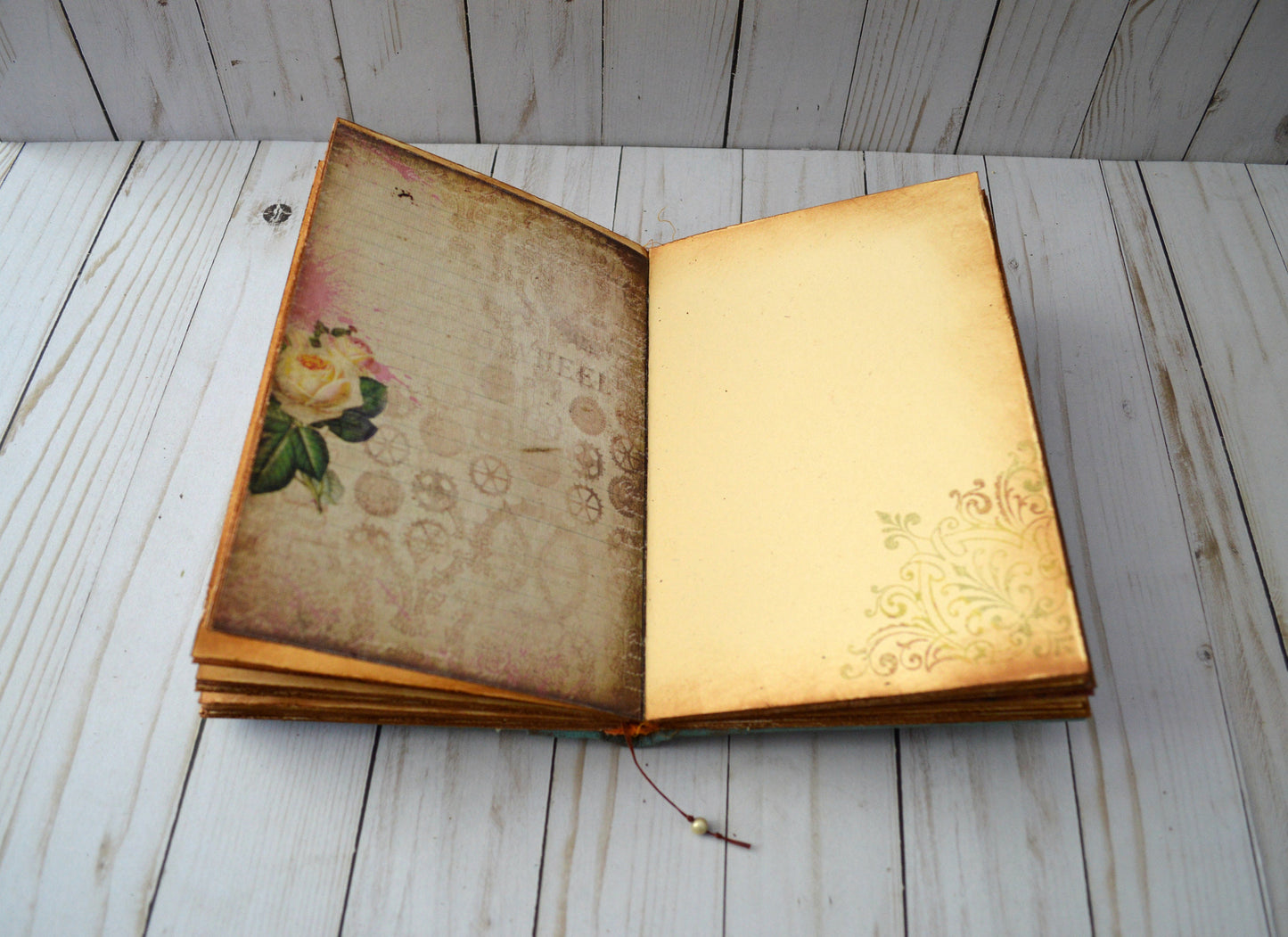 Wedding Journal Diary in Vintage style, Happily Ever After Wedding Guest Book, Scrapbook Album Memoir, Creative Photo Book, Gift for her