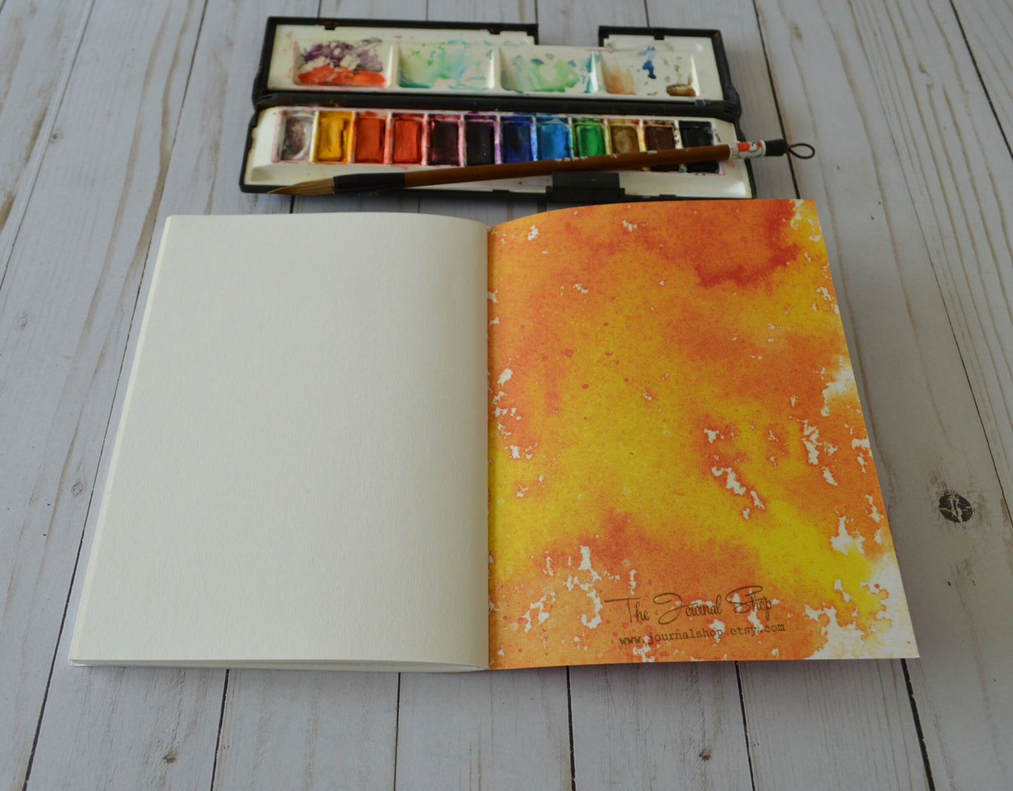Journal Notebook Insert with foil, Moleskine cahier refill,  A5 Artist sketchbook lay flat with 40 pages 190gsm  Fabriano watercolor paper