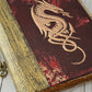 Dragon Spell Book Grimoire with decorated pages, Witch Wizard Magic RPG LARP Notebook Gift, Book of Shadows