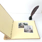 Large Burlap Photo Album, Open spine Japanese stab binding book, Large scrapbook keepsake gift, Rustic wedding guestbook, Memory Album Book