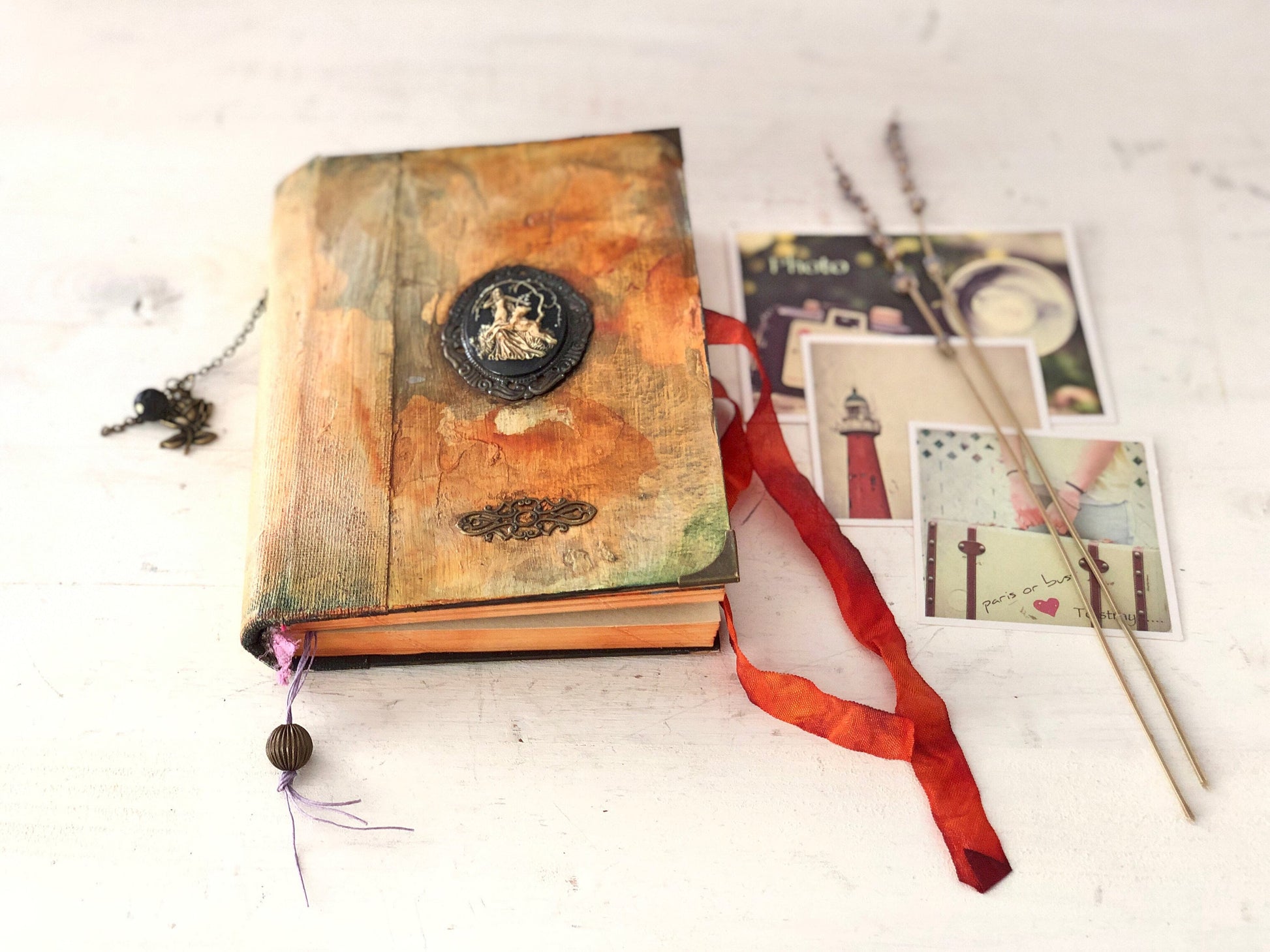 Handmade Journal/Diary - The Lady and the Deer –