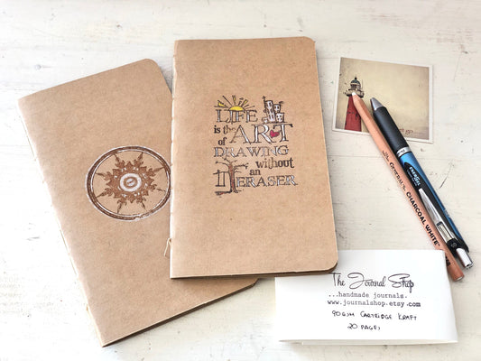 Set of 2 Watercolor Sketchbooks, Traveler Notebook Insert Refill, Artist  Drawing Journal Gift, Art Journal Bundle for Women, Creative Gift 