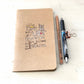 Pack of 4 Travelers Notebooks Journals,Memory keeping Pocket Sketchbooks with Kraft Cartridge paper,Regular Midori Inserts,Office gift bunch