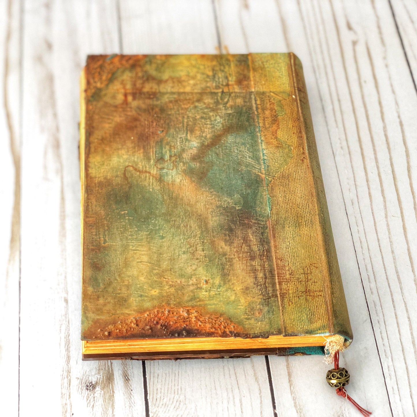 Journal Diary Book Scrapbook, Wedding Guestbook, Steampunk Notebook Gift, OOAK Memory Keeping Journal with decorated pages, Art Journal book