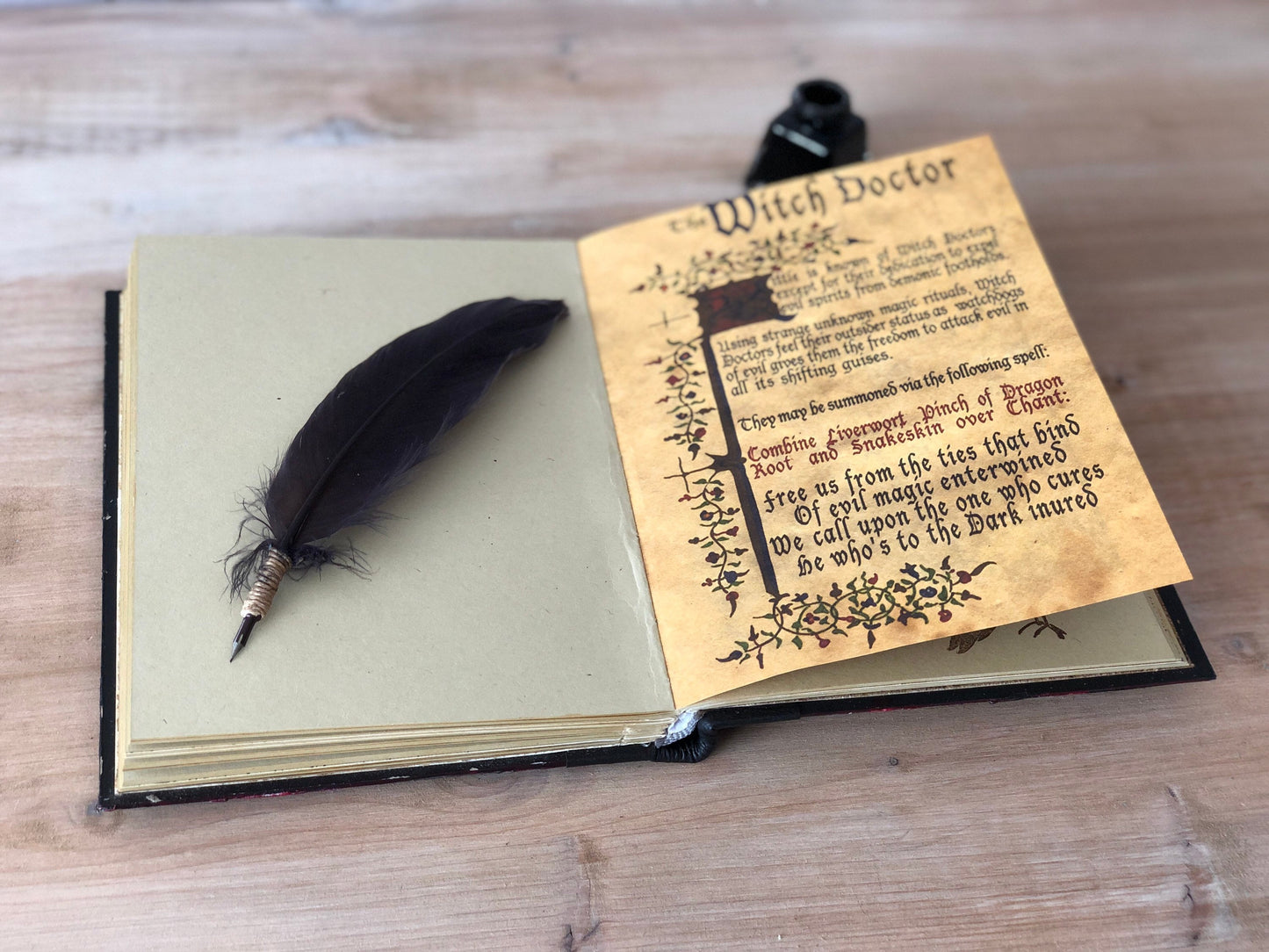 "The Lore Keeper" Spellbook Magic Journal Diary, Wizard RPG Grimoire Fantasy Lover Gift
