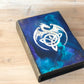 Fantasy Dragon Magic box, Dungeon Master Wooden Book with Secret Spine Drawer, Witchcraft Keepsake, RPG LARP prop roleplaying gift, Dice Box