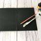 Small Sketchbook with Black Pages, TN or Cahier Insert Refill with Black Drawing Paper Pocket Black Booklet for White Drawing Creative Gift