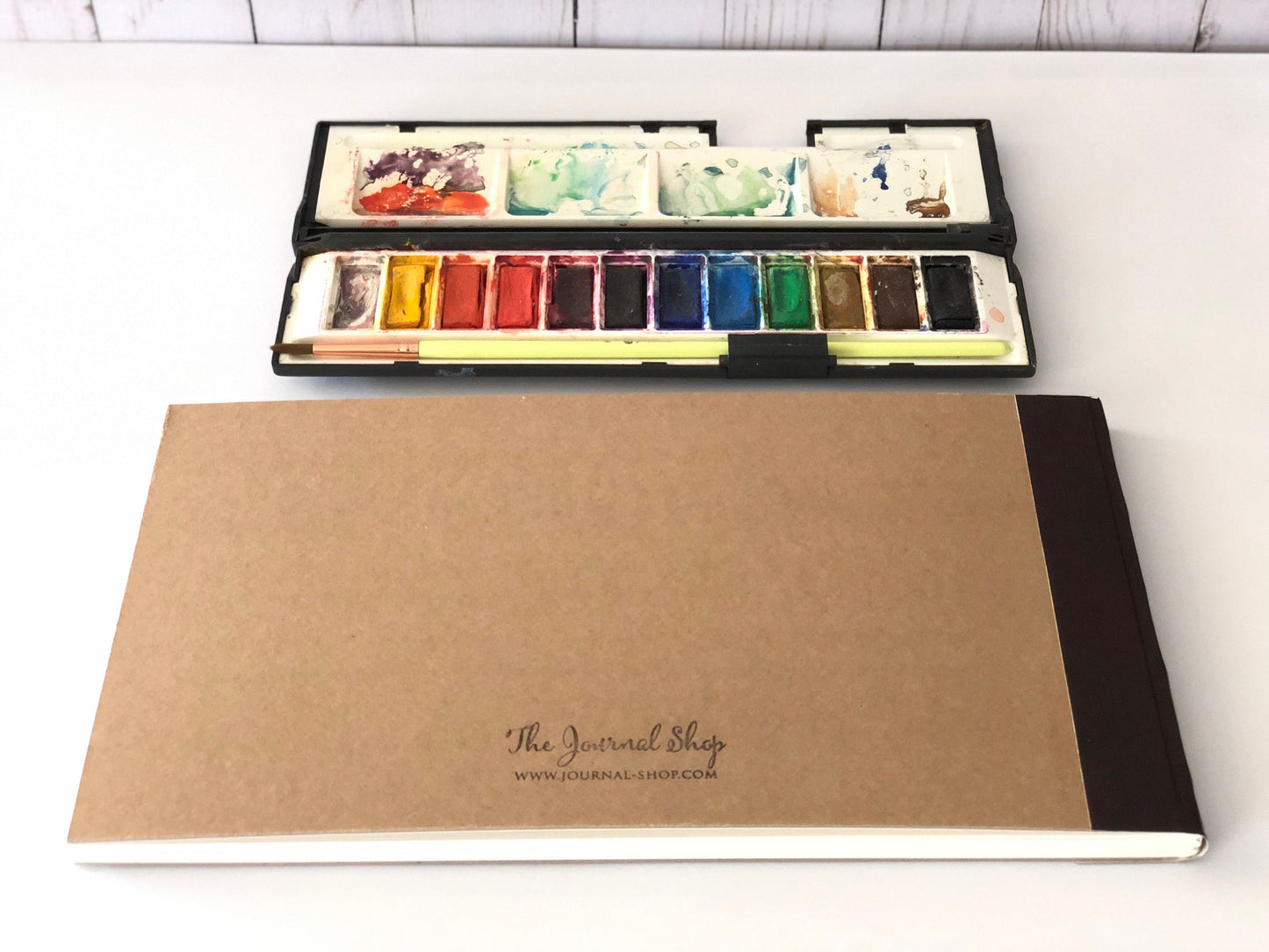 Large Watercolor Hardcover Artist Journal Sketchbook in Landscape format 6x11.60" with 140lb Watercolor paper