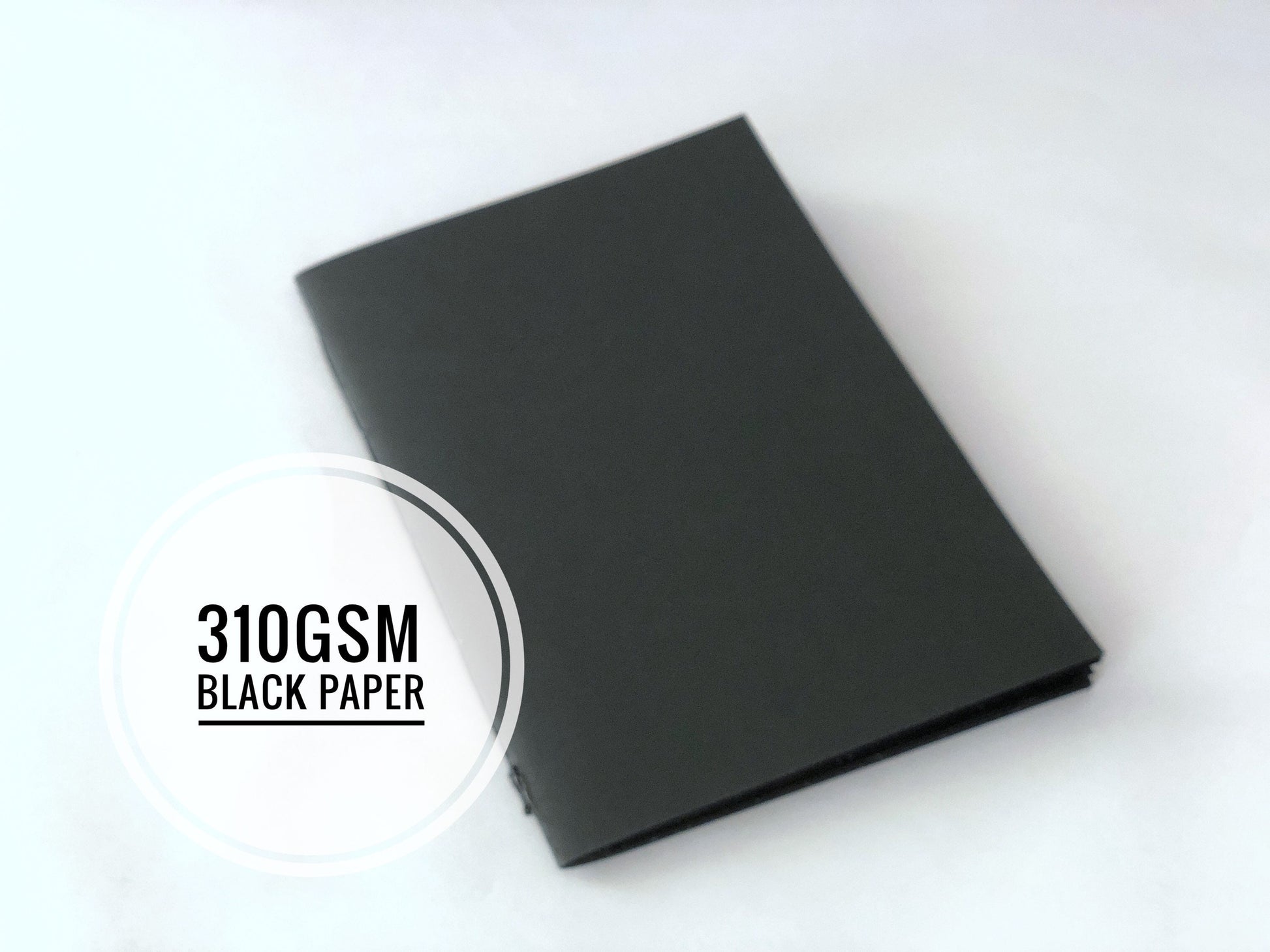 140lbs Black Drawing Paper Sketchbook/ Insert - A5, 42 Pages