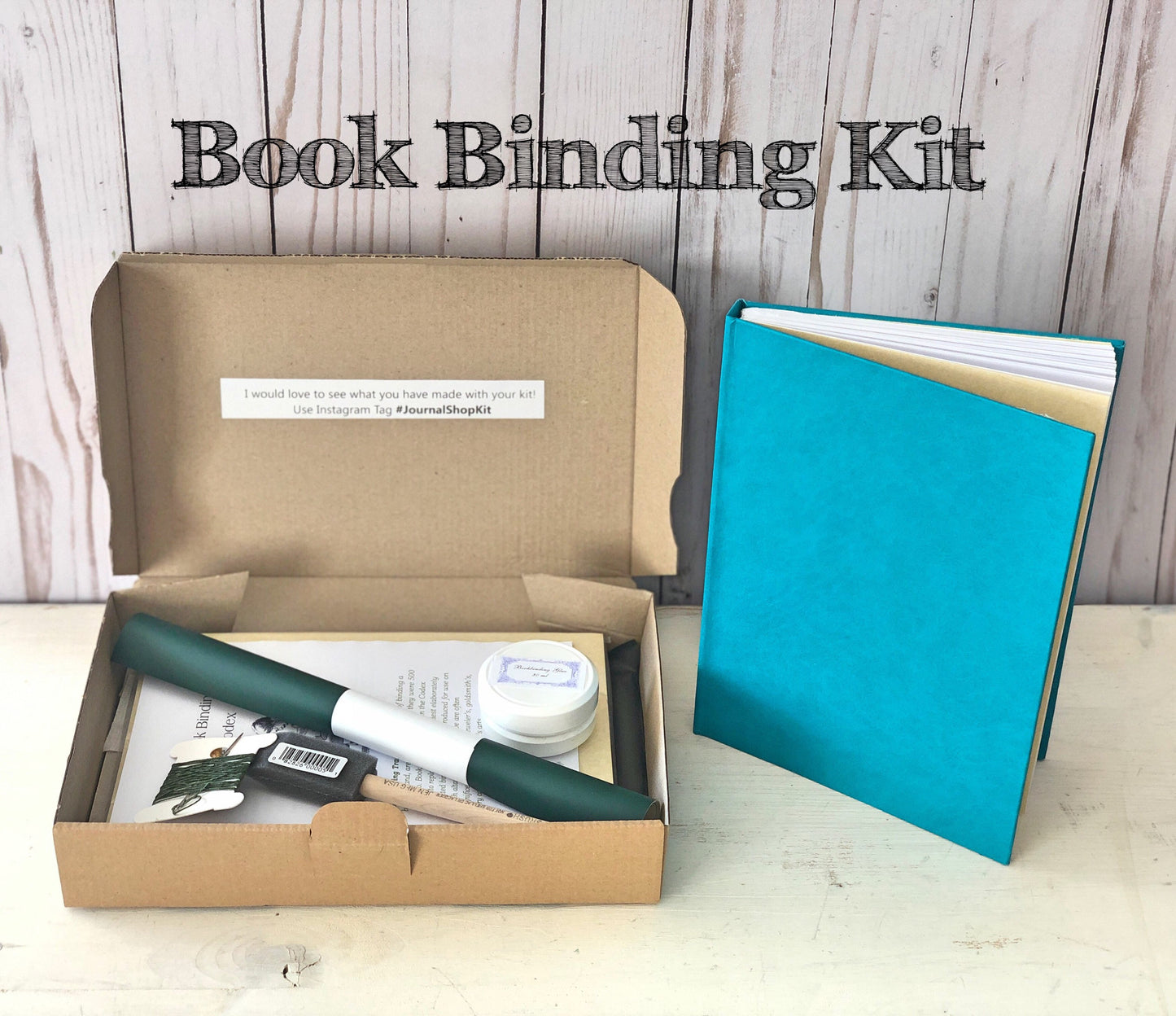 DIY Bookbinding Kit Miniature Leatherbound Books, Including Full
