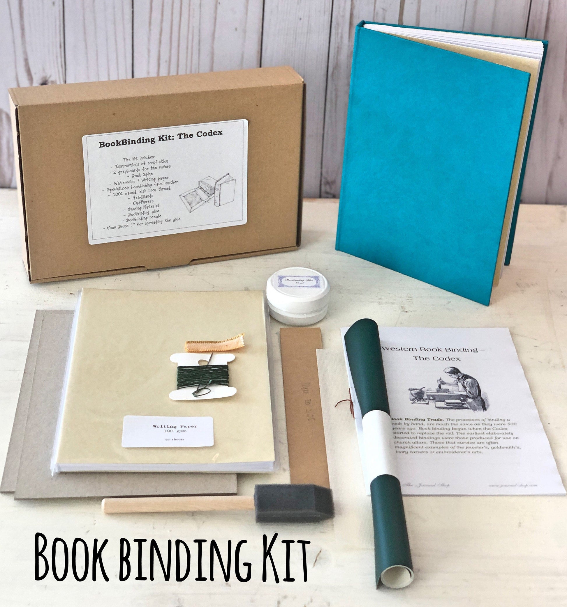 Book Binding Kits,Bookbinding Kit For Beginners Starter Tools Set,Book  Making