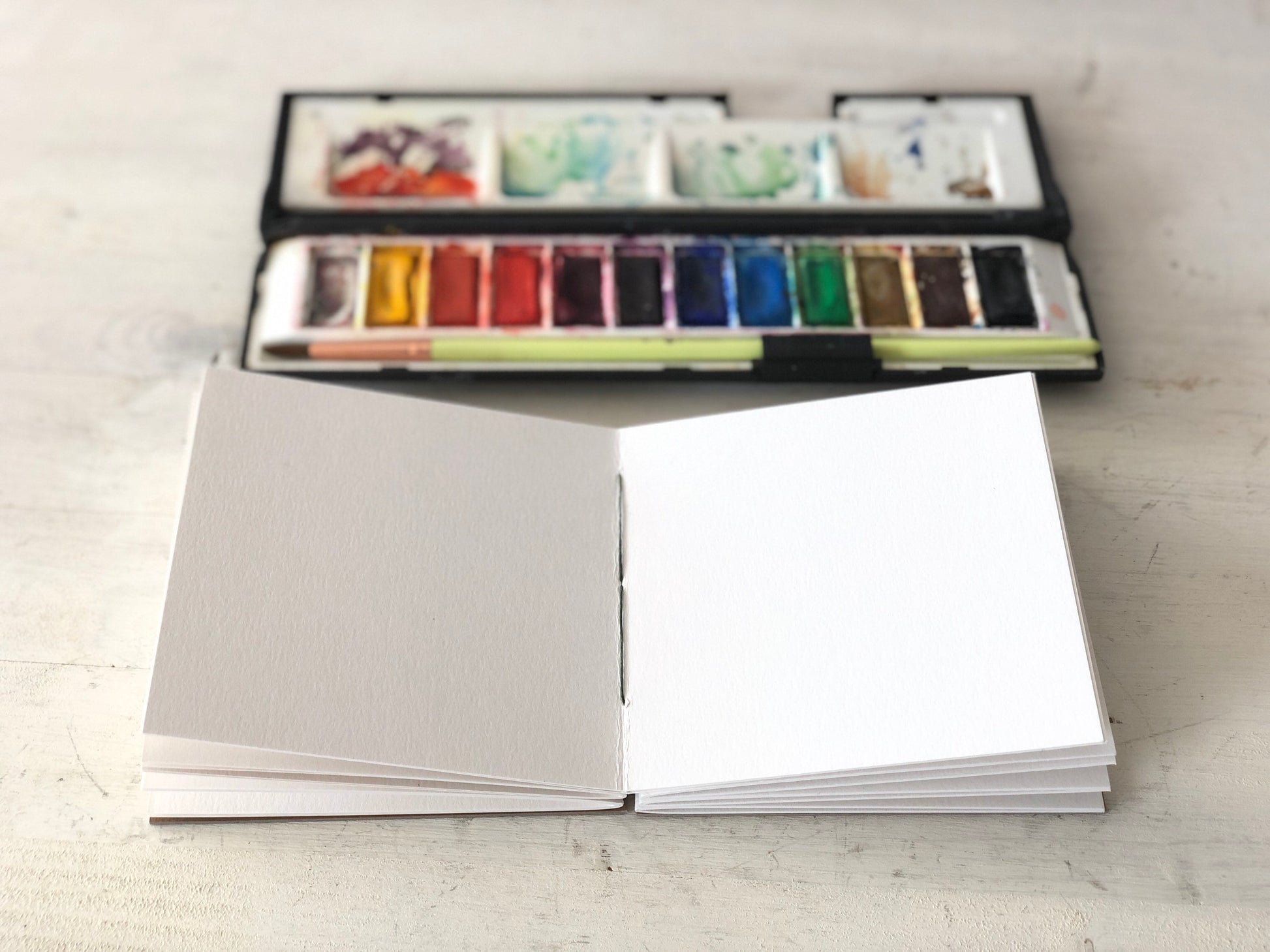 Pocket Watercolor Journals with 140lb Mixed Media paper, Hardcover Ope –