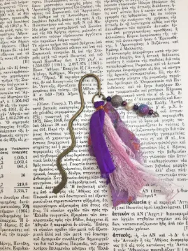 Show details for Metal Bookmark with Beads Picture of Metal Bookmark with Beads