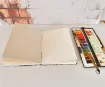 Picture of Hardcover Watercolor Journal Sketchbook with Fabriano Cotton Hot Press Paper and Lokta Cover