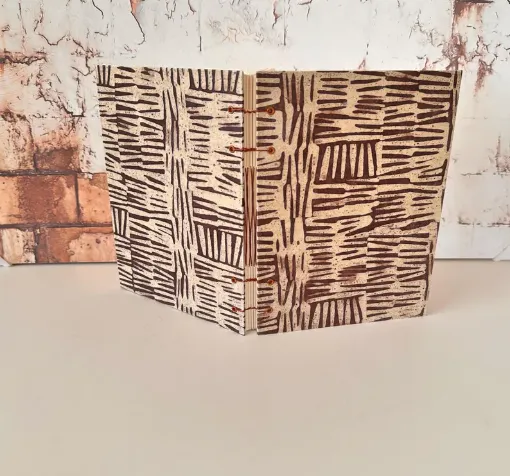 Picture of Hardcover Watercolor Journal Sketchbook with Fabriano Cotton Hot Press Paper and Lokta Cover
