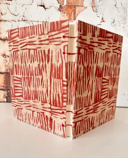 Picture of Hardcover Coptic Watercolor Journal Sketchbook with Fabriano Cotton Hot Press Paper and Lokta Cover
